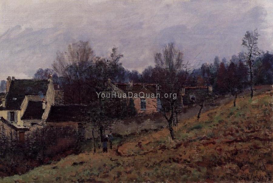 Autumn at Louveciennes - 阿尔弗莱德·西斯莱